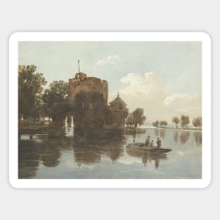 A Castle at the Waterside by John Varley Magnet